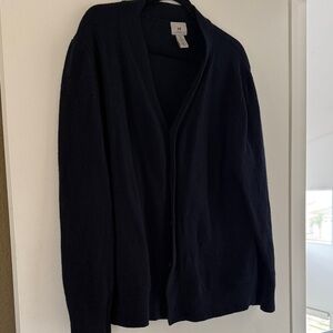 H&M Men's Dark Navy Open Cardigan Sweater